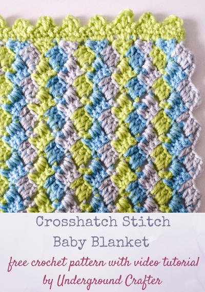 Crosshatch Stitch Baby Blanket