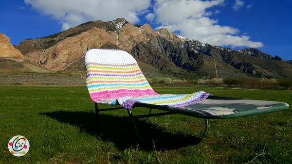 Beach Day Lounge Cover and Afghan Beach Day Lounge Cover and Afghan