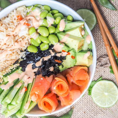 Smoked Salmon Sushi Bowls Smoked Salmon Sushi Bowls