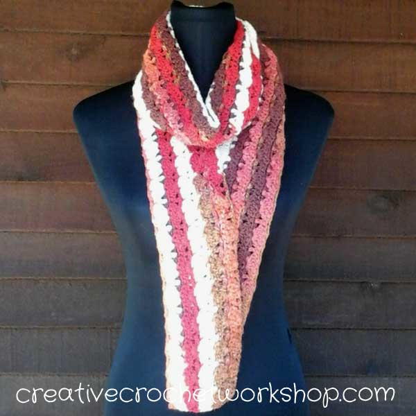 Fan Stitch Cake Roll Scarf Fan Stitch Cake Roll Scarf