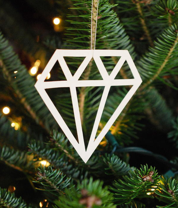 Totally Modern Paper Diamond Ornament Totally Modern Paper Diamond Ornament