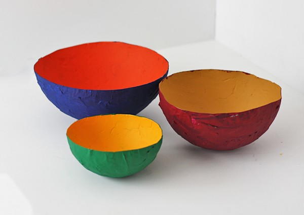 Two-Tone Paper Mache Bowls Two-Tone Paper Mache Bowls