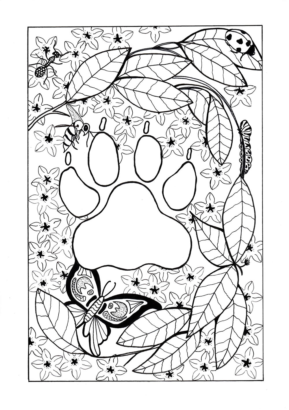 In the Jungle Adult Coloring Page | FaveCrafts.com
