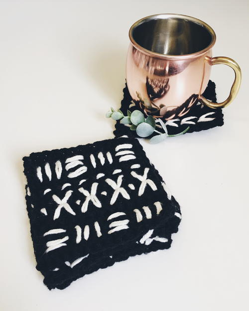 Mudcloth Drink Coasters Mudcloth Drink Coasters