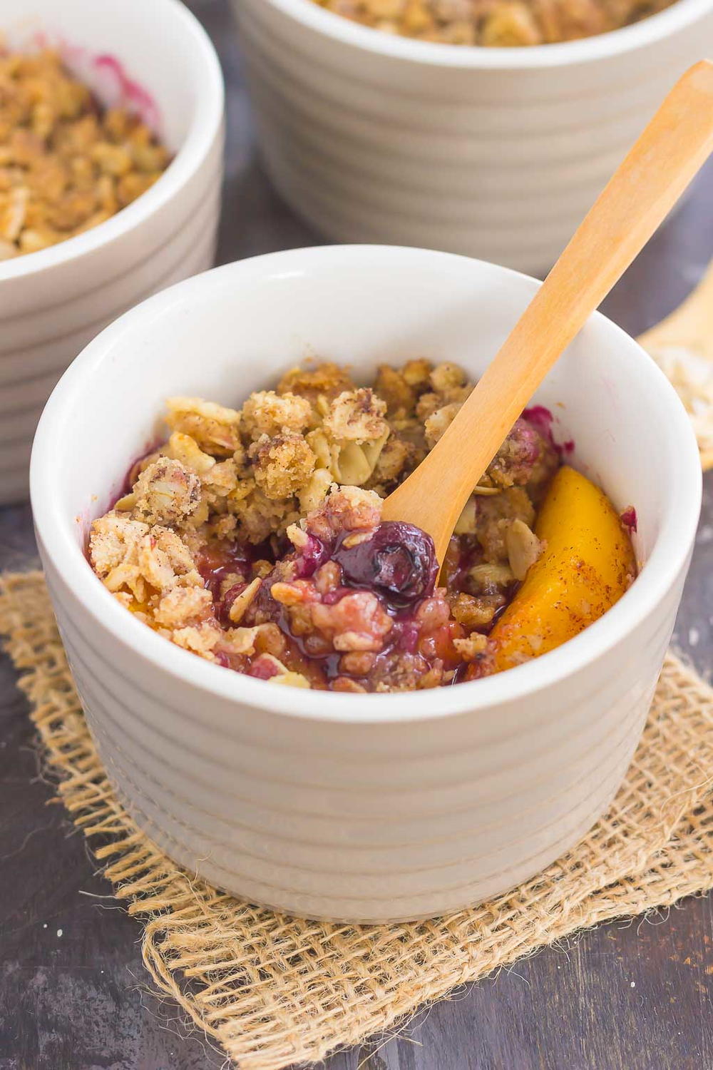 Blueberry Peach Crisp | FaveSouthernRecipes.com