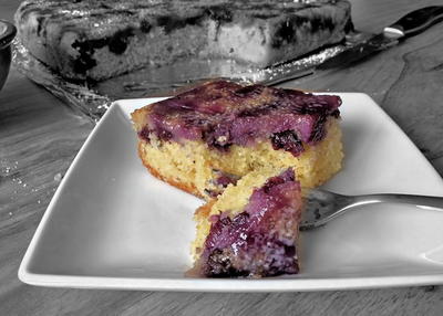 Blueberry upside down cake