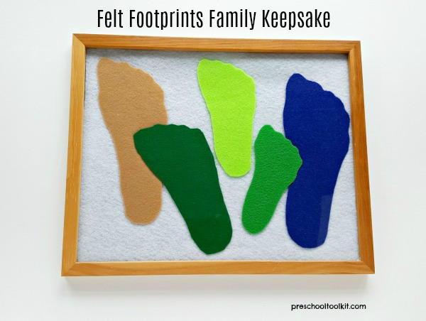 Felt Footprints Family Keepsake Felt Footprints Family Keepsake
