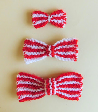 Super Striped Knit Bow Pattern Super Striped Knit Bow Pattern
