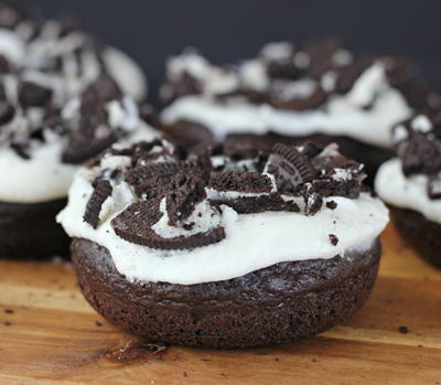 Fluffy Oreo Chocolate Cake Donuts