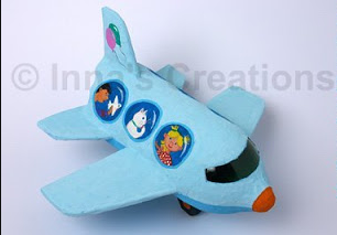 Soaring Paper Mache Airplane