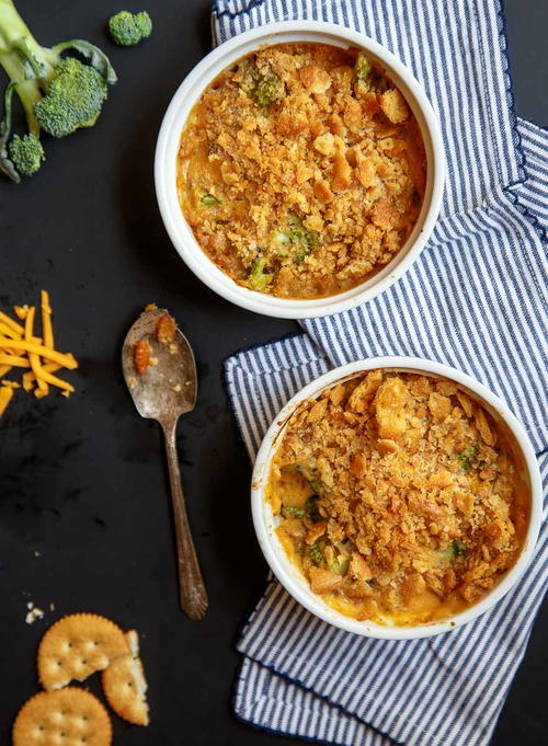 Cheesy Broccoli Casserole for Two Cheesy Broccoli Casserole for Two