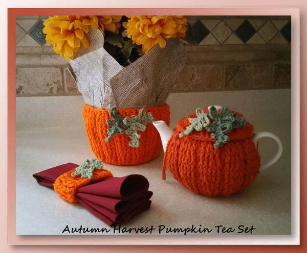 Autumn Harvest Pumpkin Tea Cozy Autumn Harvest Pumpkin Tea Cozy