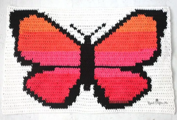 Beautiful Butterfly Crochet Throw Blanket Beautiful Butterfly Crochet Throw Blanket