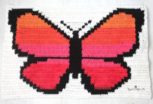 Beautiful Butterfly Crochet Throw Blanket