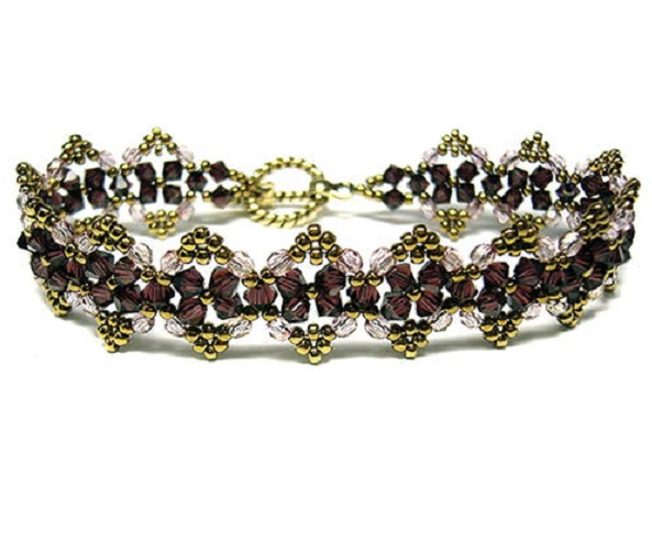 Cranberry Crystals Beaded Bracelet Cranberry Crystals Beaded Bracelet