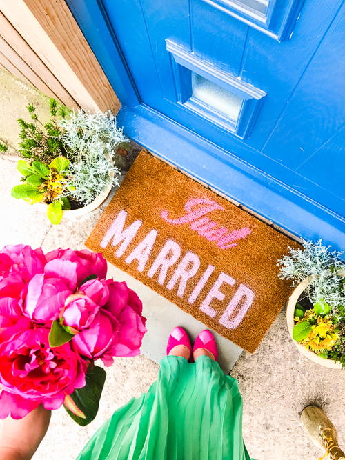Precious Just Married Door Mat Precious Just Married Door Mat
