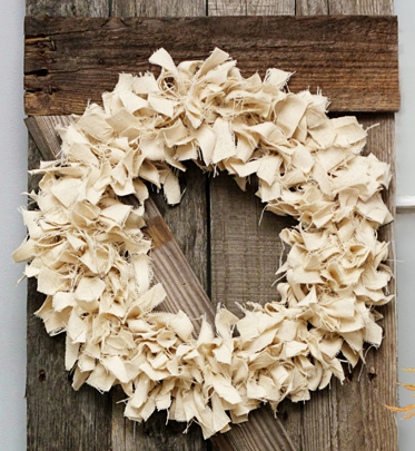 Elegant Handmade Fabric Wreath