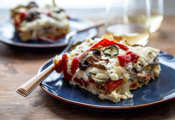 Roasted Vegetable Lasagna for Two Roasted Vegetable Lasagna for Two