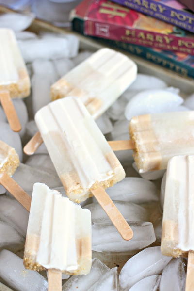 Frozen Butterbeer Popsicles Frozen Butterbeer Popsicles