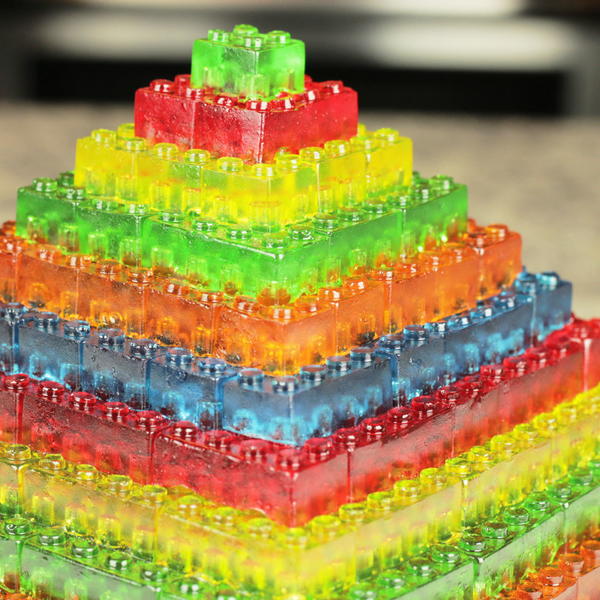 Stackable Gummy Lego Jell-O Candy Pyramid Stackable Gummy Lego Jell-O Candy Pyramid