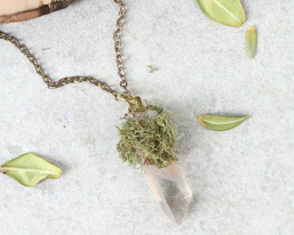 DIY Moss and Crystal Pendant DIY Moss and Crystal Pendant