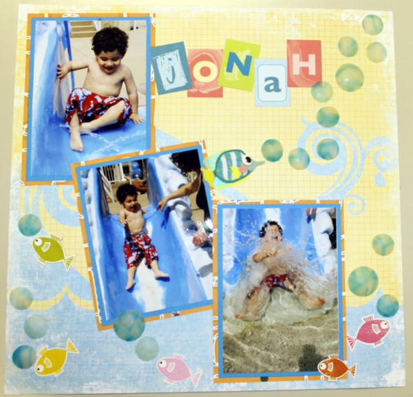 Splish Splash Scrapbook Page Idea Splish Splash Scrapbook Page Idea