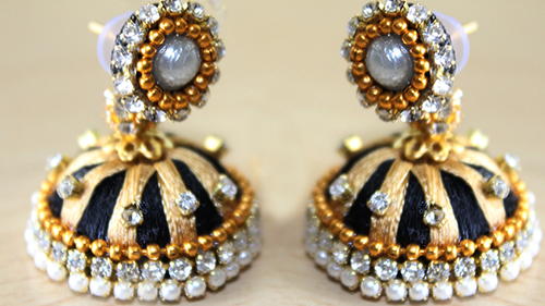Silk Thread Earring Making - Silk Thread Jewelry Making Tutorial Silk Thread Earring Making - Silk Thread Jewelry Making Tutorial