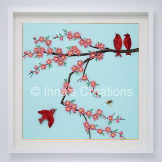 Striking Quilled Cherry Blossom Art
