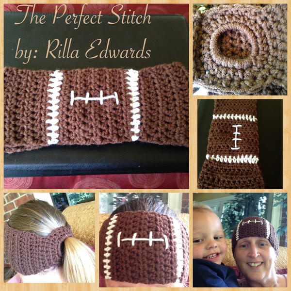 Football Ponytail Headband Football Ponytail Headband