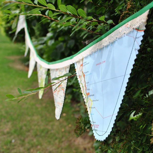 Vintage Map Bunting Vintage Map Bunting
