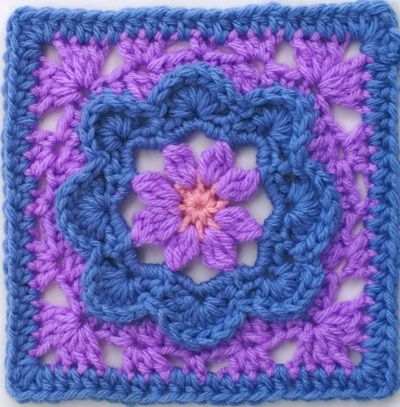 Pretty in Periwinkle Granny Square Pattern