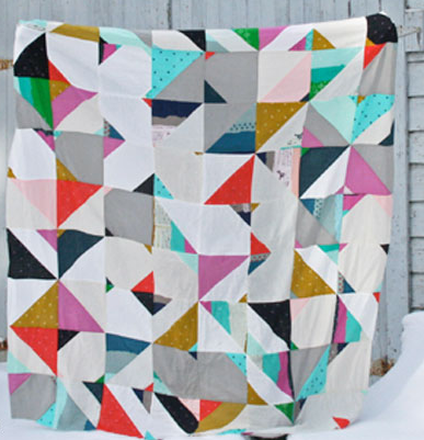 Electric Geometric Modern Quilt Electric Geometric Modern Quilt
