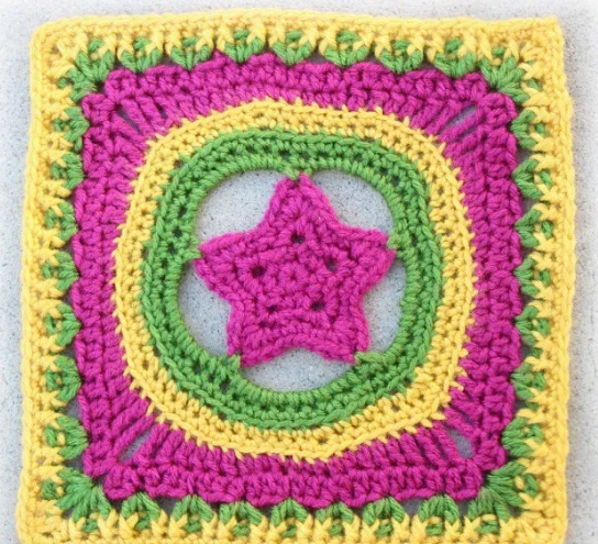 Shining Star Granny Square Pattern Shining Star Granny Square Pattern
