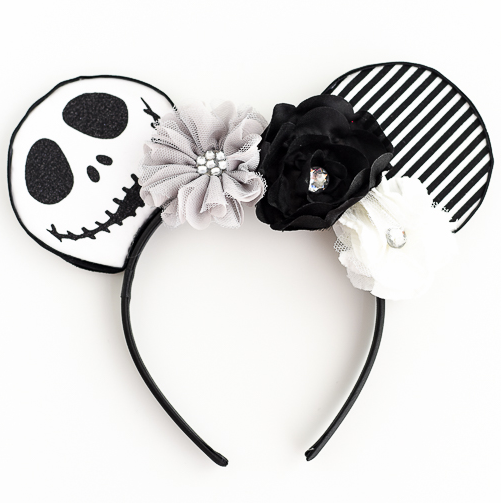 Jack Skellington Mouse Ear Halloween Headband Jack Skellington Mouse Ear Halloween Headband