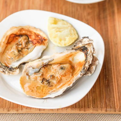 Broiled Oysters with Asian Sauce Broiled Oysters with Asian Sauce