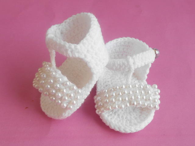 Crochet Baby Beaded Flip Flop Sandals Crochet Baby Beaded Flip Flop Sandals