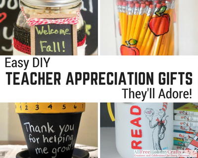 15 Easy DIY Teacher Appreciation Gifts They'll Adore