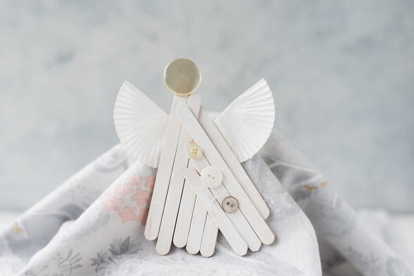 Popsicle Stick Angel Ornament Craft Popsicle Stick Angel Ornament Craft