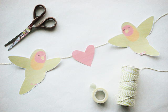 Love Birds Printable Banner Love Birds Printable Banner