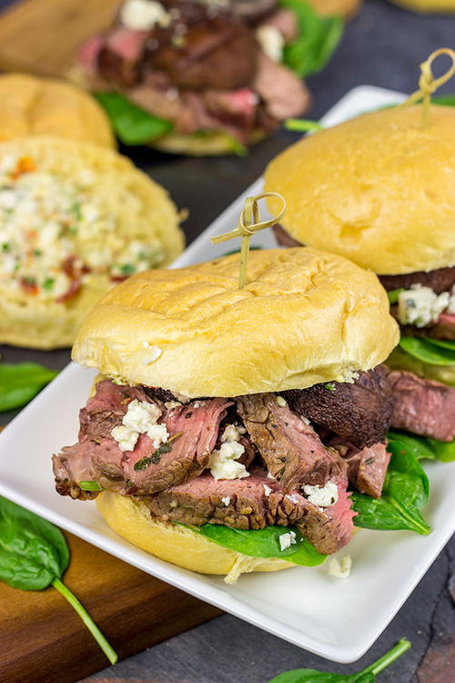 Steak Sliders with Blue Cheese Butter Steak Sliders with Blue Cheese Butter