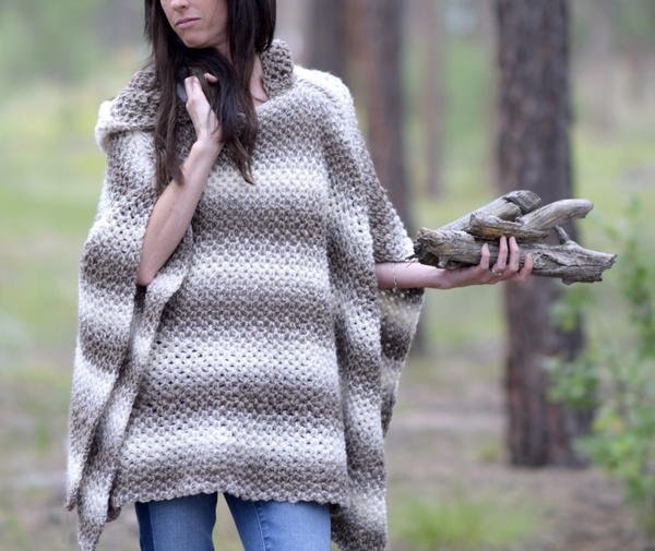 Oversized Hooded Poncho Pattern Oversized Hooded Poncho Pattern