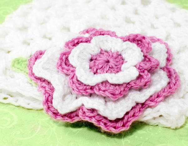 Candy Striped Crochet Flower Candy Striped Crochet Flower