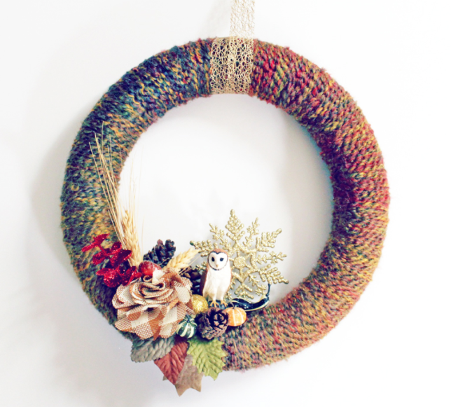 Fall Festival Yarn Wreath Fall Festival Yarn Wreath
