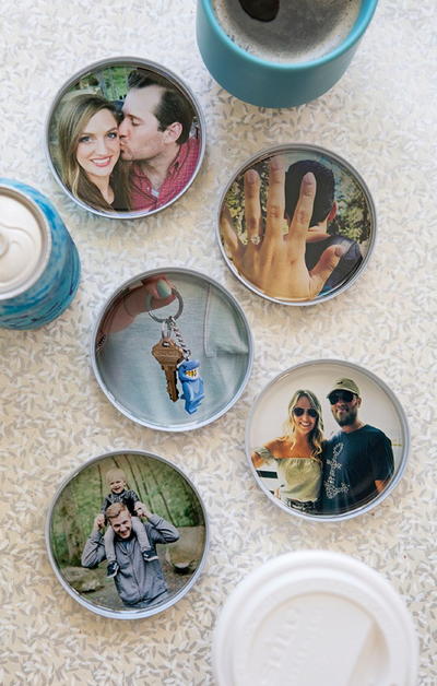 Romantic DIY Photo Coasters Romantic DIY Photo Coasters