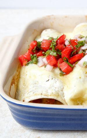 Green Chile Chicken Enchiladas for Two Green Chile Chicken Enchiladas for Two