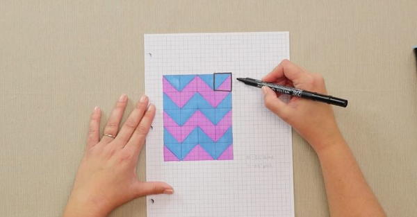How to Design a Quilt on Graph Paper: determine cutting sizes