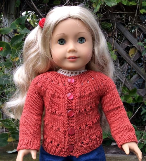 American Girl Eyelet Doll Sweater American Girl Eyelet Doll Sweater