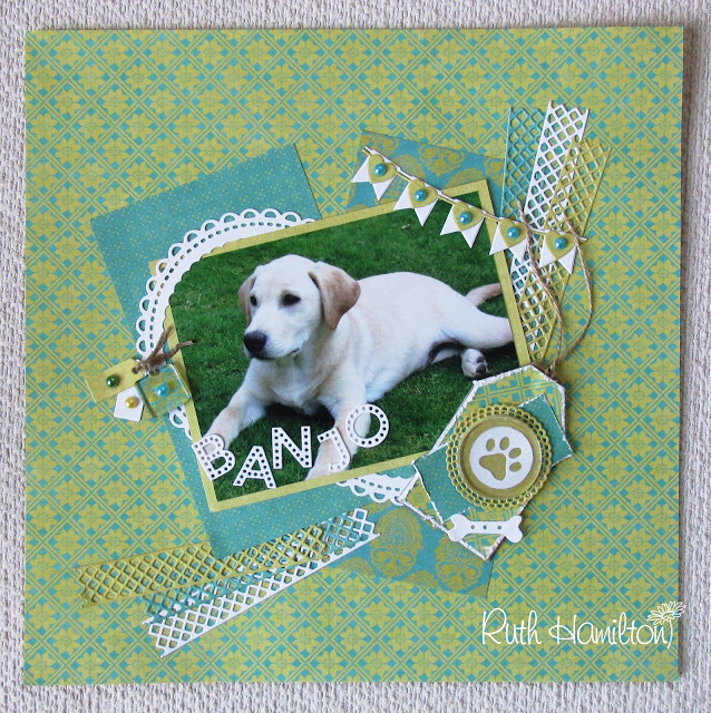 Paws-itively Adorable Dog Scrapbook Page Paws-itively Adorable Dog Scrapbook Page