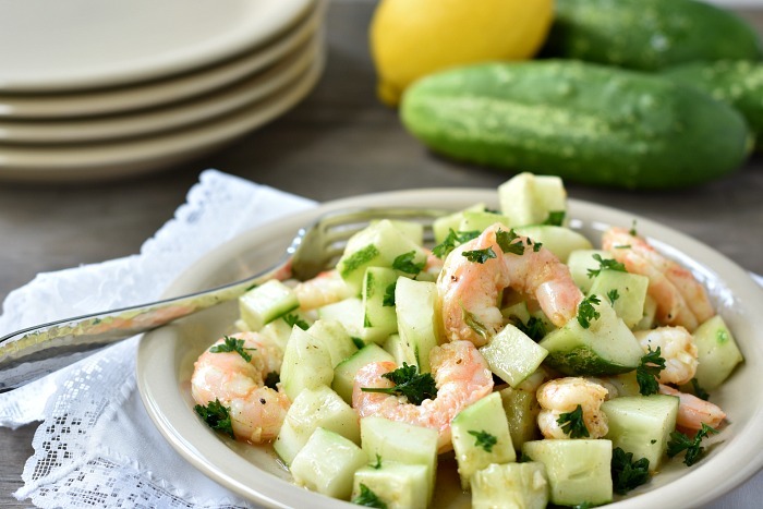 Shrimp and Cucumber Salad | FaveSouthernRecipes.com