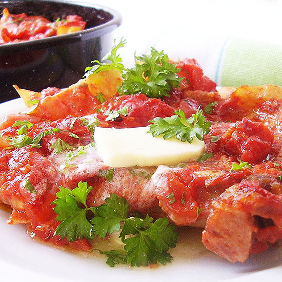 Greek Style Potato Wedges with Pork Chops Greek Style Potato Wedges with Pork Chops